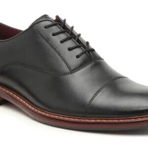 Aston Grey black leather oxfords size 9.5